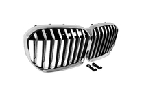 BMW 7 Series G11/G12 2015-2022 Parrillas tipo riñón 1 Barra (2019-2022, Chrome) foto 5
