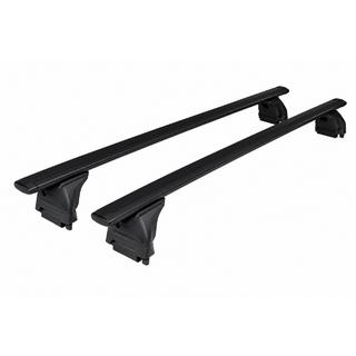 Barras transversales de techo negras OEM (con cerradura, aluminio) Jeep Wrangler 2018-