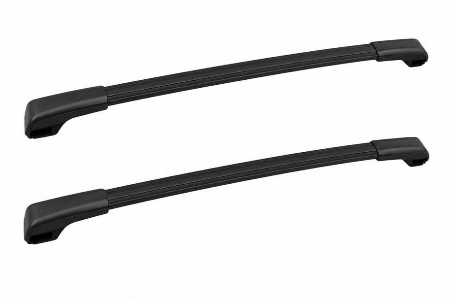 Subaru Impreza 2011-2016 Barras transversales de techo negras para raíles OEM (Aluminio) Foto 1