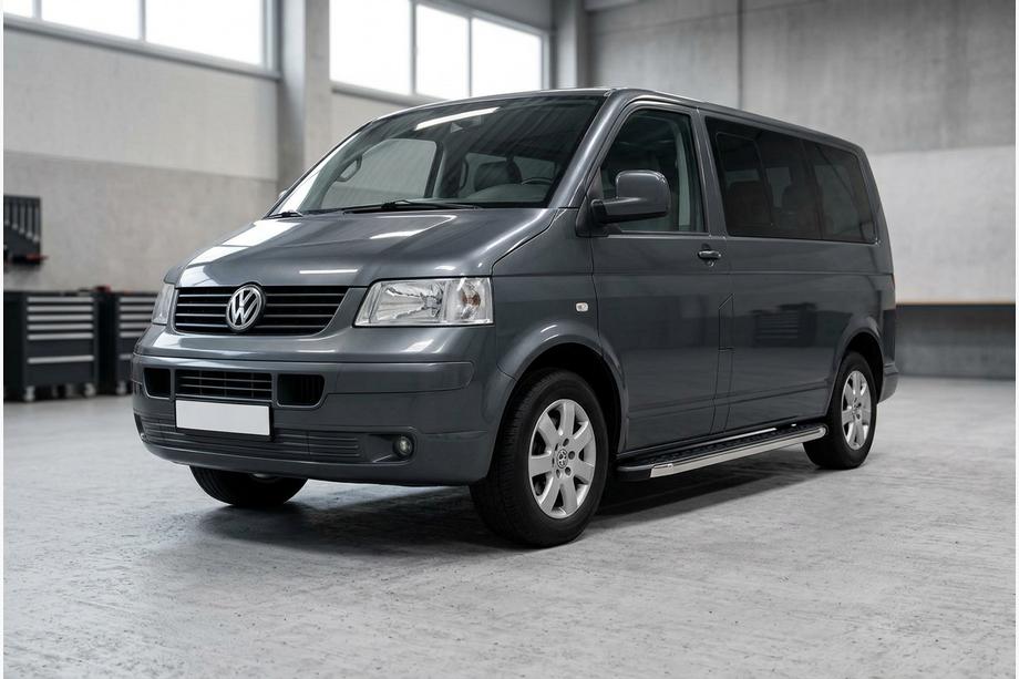Volkswagen T5 Transporter 2003-2010 Estribos Laterales BlackLine (2 uds, Aluminio) Batalla Larga Foto 3
