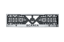 Scania Marco de Matrícula Cromo (1 ud, Acero Inoxidable) foto 1