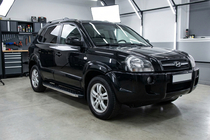 Hyundai Tucson JM 2004- Estribos Laterales BlackLine (2 uds, Aluminio) foto 1