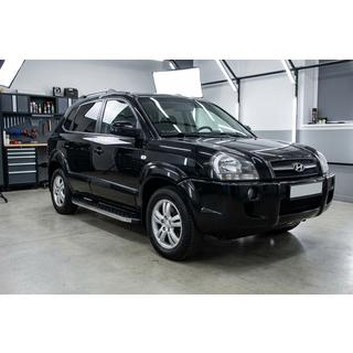 Estribos Laterales BlackLine (2 uds, Aluminio) Hyundai Tucson JM 2004- foto 1