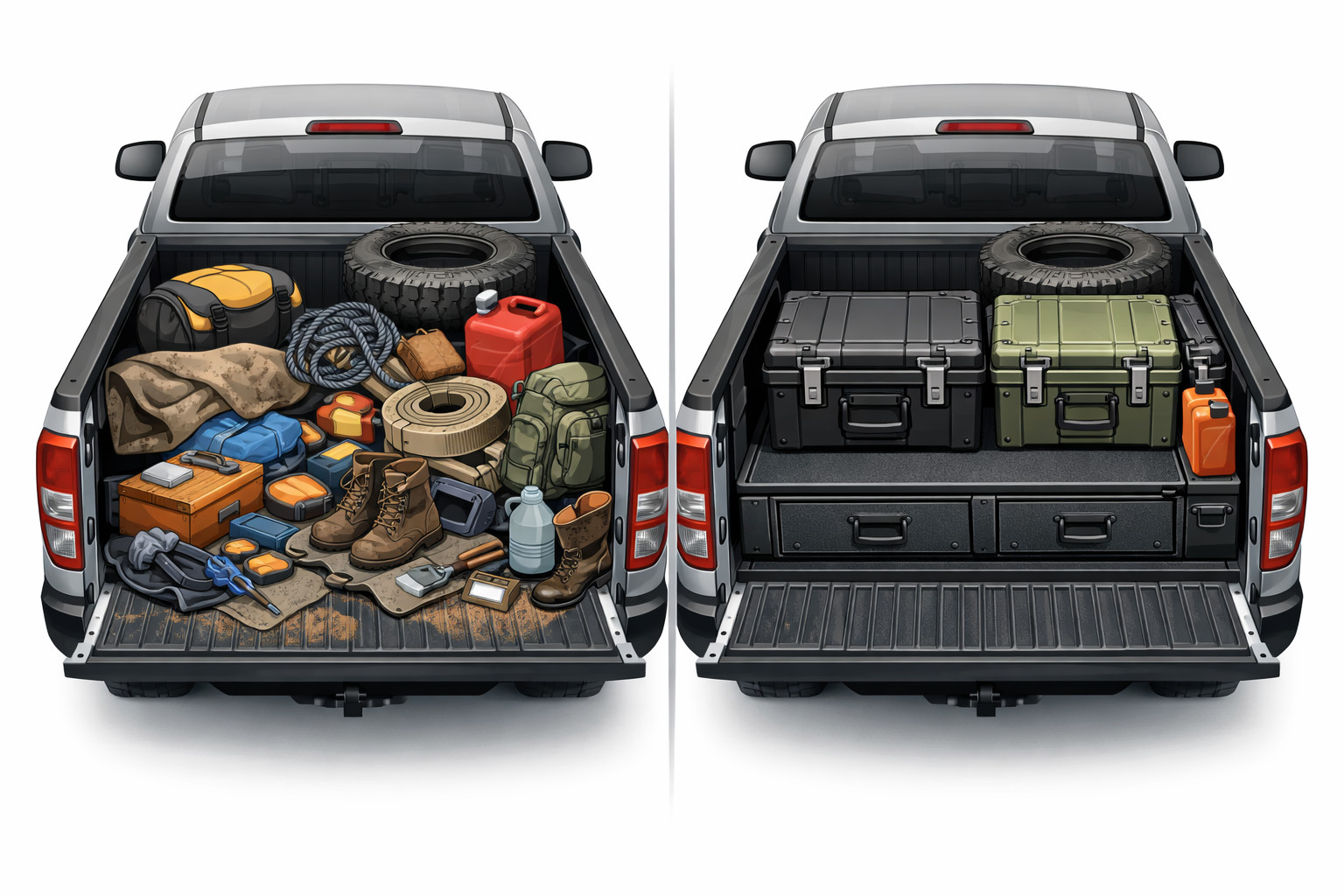 Desorden constante en la caja del pick-up: ¿Lo solucionan las cajas de expedición?