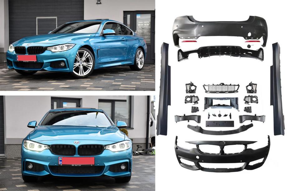 BMW 4 Series F32/F33/F36 2012-2020 Kit de carrocería M-Sport (para F32) Escape doble de un solo lado Foto 2