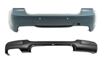 BMW 3 Series E90/E91 2005-2011 Paragolpes trasero con difusor para escape doble a un lado M-Sport (para E90 2008-2011) foto 1