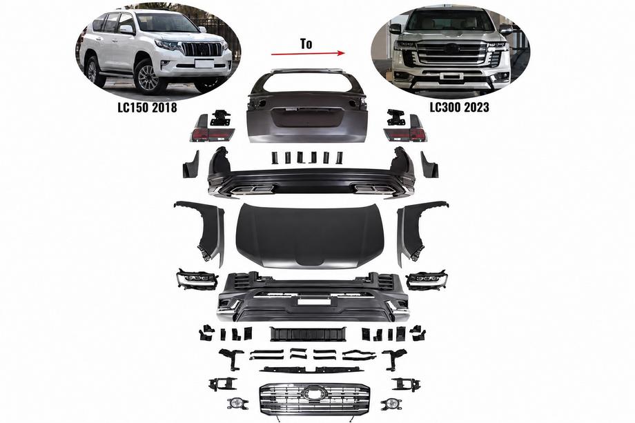 Toyota Land Cruiser Prado 150 2009-2023 Kit de carrocería facelift para LC 300 Foto 5