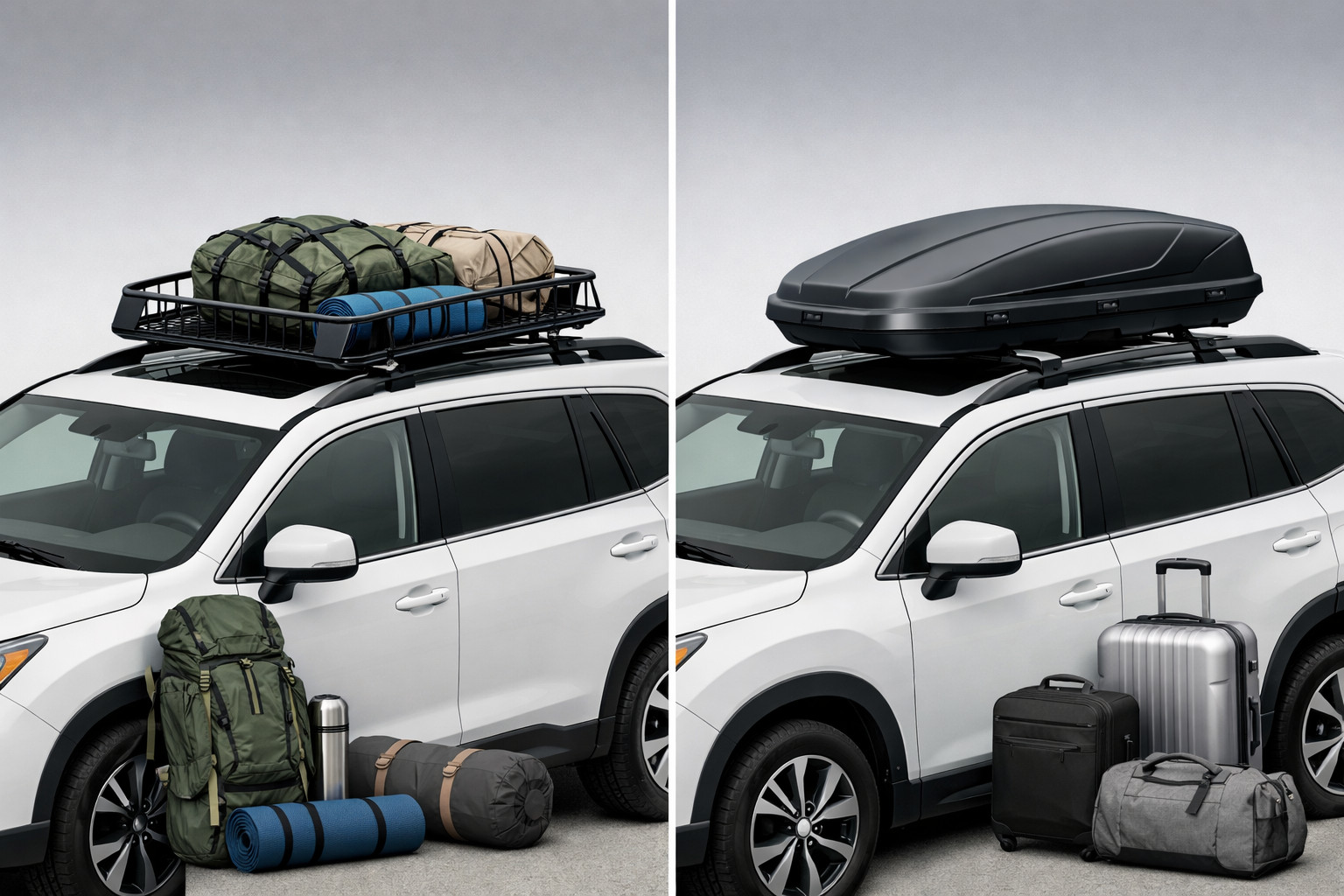 Bacas para raíles o cofre de techo: qué elegir para viajar