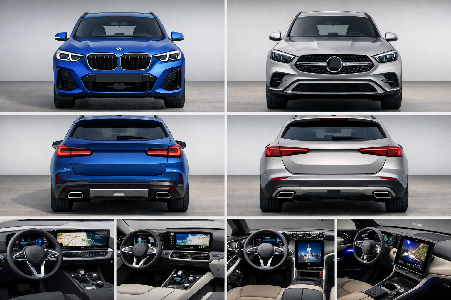 BMW X3 G45 vs Mercedes-Benz GLC X254: diseño, motores y equipamiento