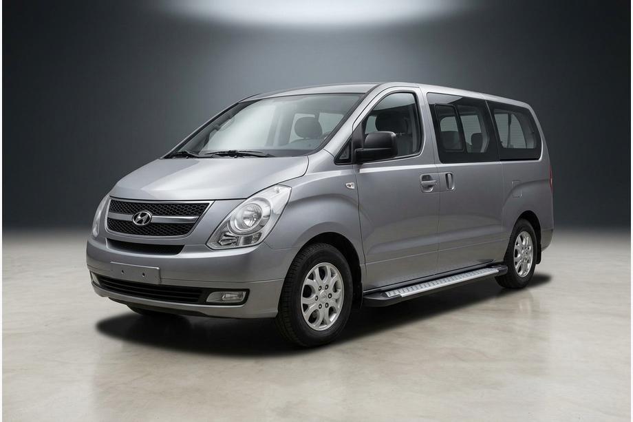 Hyundai H300, H1, Starex 2008-2020 Estribos Laterales Allmond Grey (2 uds., Aluminio) Image