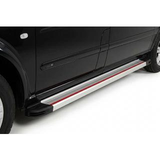 Estribos Laterales Maya Rojo-Gris (2 uds., Aluminio) Mercedes Viano 2004-2014