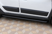 Dacia Duster 2018-2024 Estribos laterales Premium (2 uds., acero inoxidable) Black Ø60 foto 1