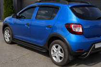 Dacia Sandero 2013-2020 Estribos laterales KB001 (acero inoxidable) Black foto 1