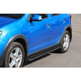 Estribos laterales KB001 (acero inoxidable) Black Dacia Sandero 2013-2020 foto 2