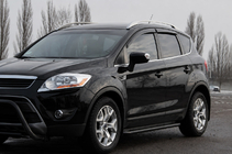 Ford Kuga 2008-2013 Estribos laterales Premium (2 uds., acero inoxidable) Black 60 mm foto 2