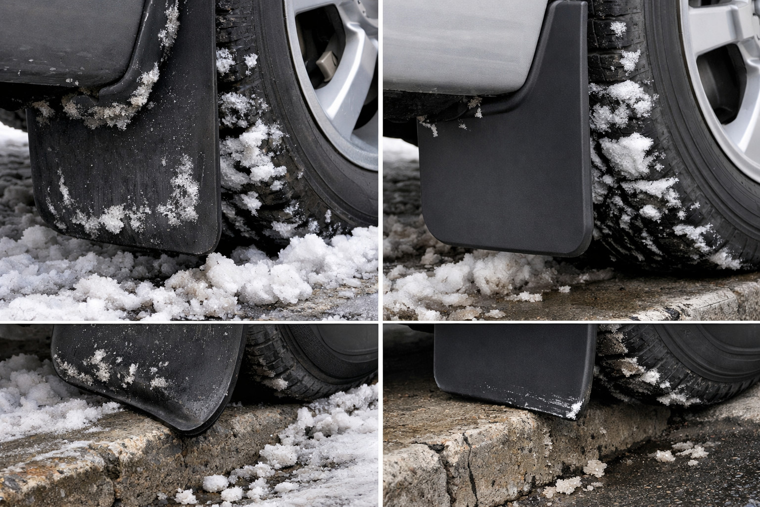 Guardabarros de goma o plástico: qué resiste mejor la nieve y los bordillos