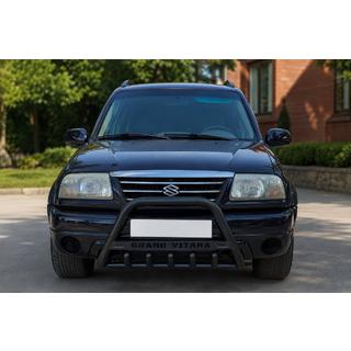 Defensa delantera (bull bar) WT004 (acero inoxidable) Black