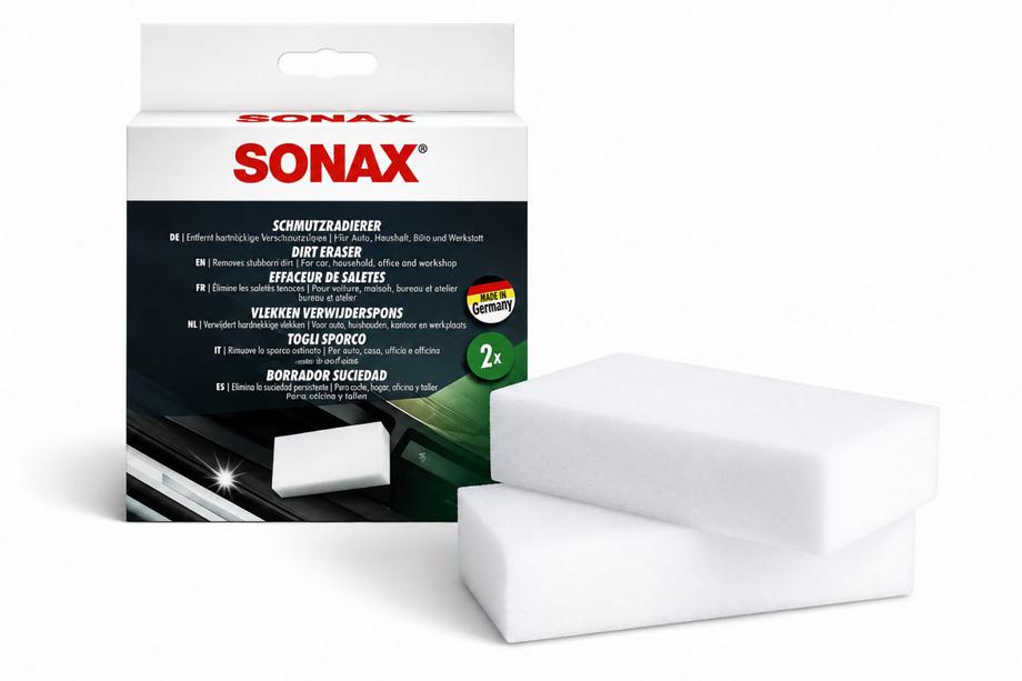 Pack de esponjas de melamina para limpiar superficies sucias 2 uds Sonax Foto 1