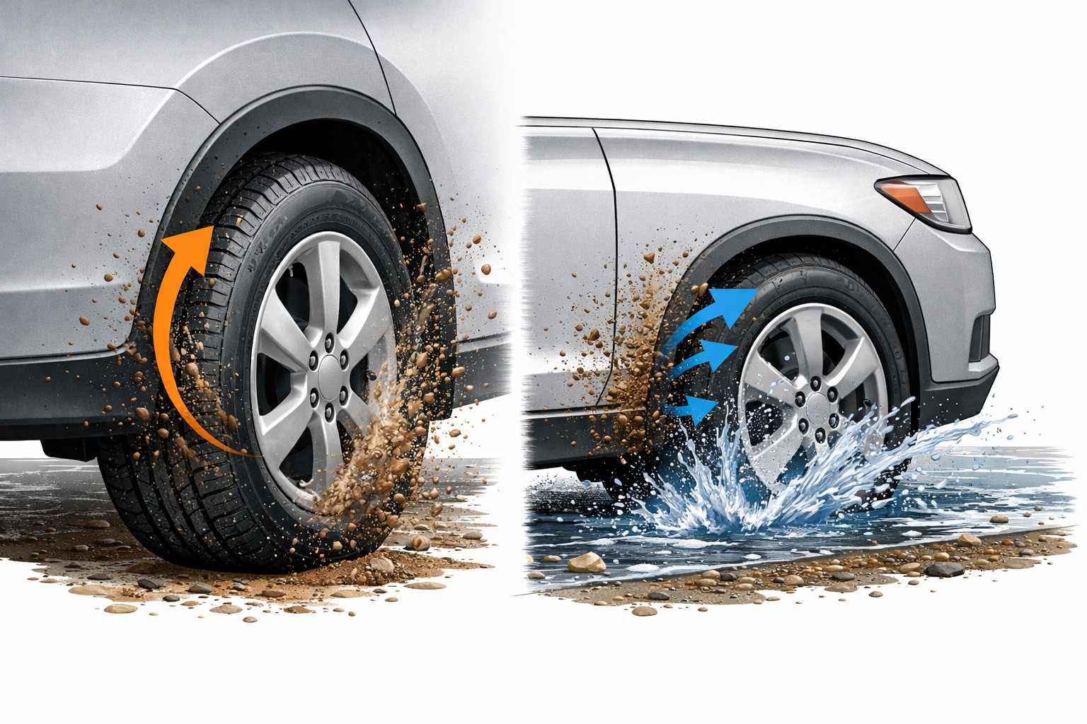Por qué la suciedad de las ruedas se pega a los laterales del coche tras cada lluvia