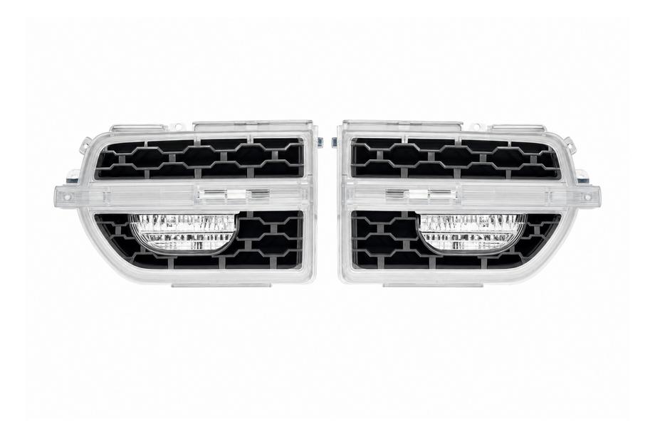 Land Rover Discovery IV 2009-2017 Rejillas de ventilación para aleta plateadas Image