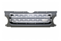 Land Rover Discovery III 2004–2009 Parrilla delantera – marco gris / malla plateada foto 1