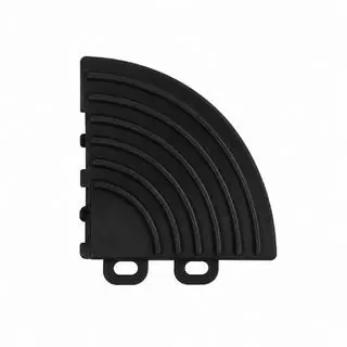 Elemento de esquina para baldosa modular de rejilla P/P (6×6×1.8 cm, negro)
