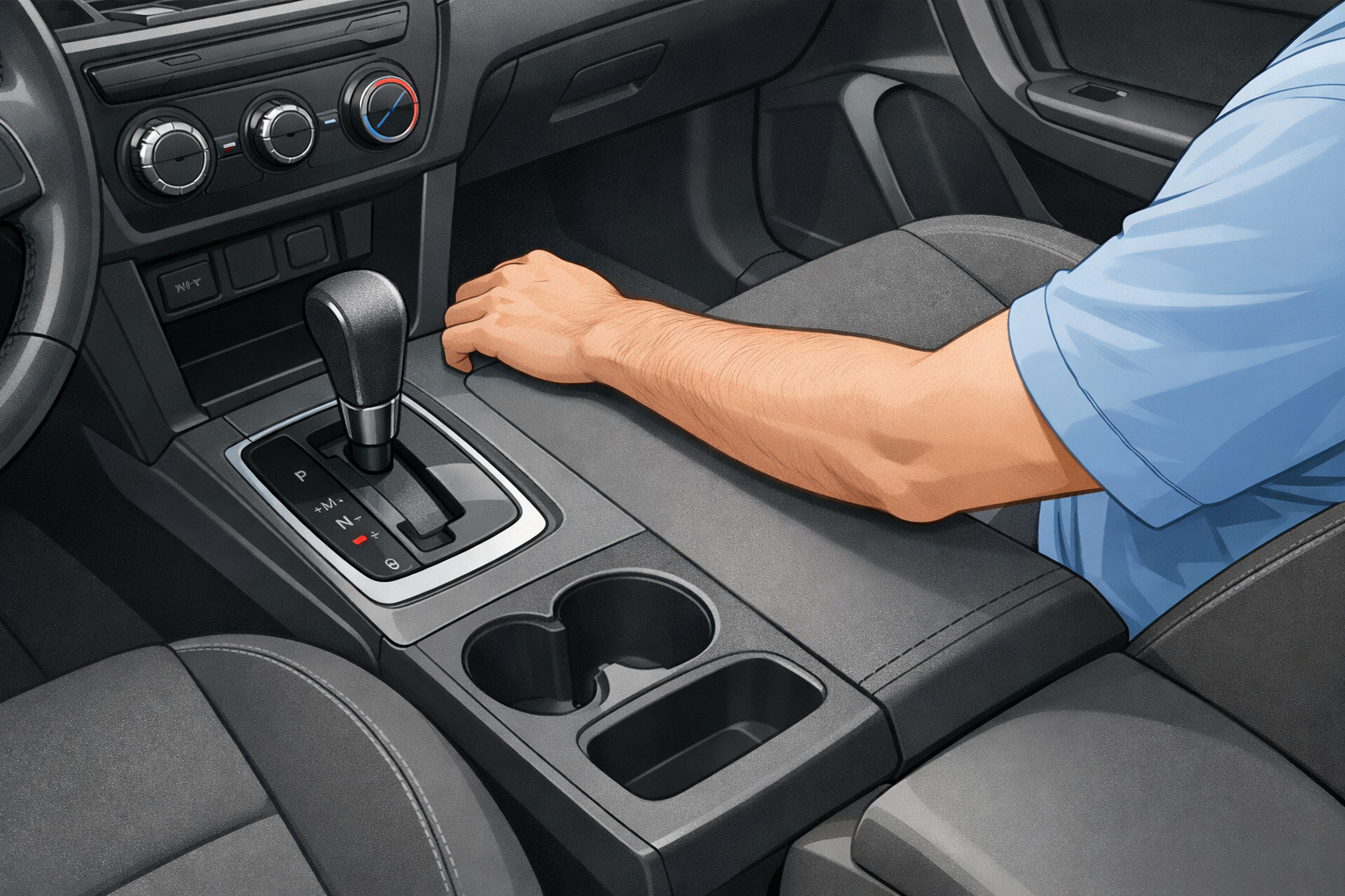 Qué hacer si tu coche no tiene un apoyabrazos derecho cómodo