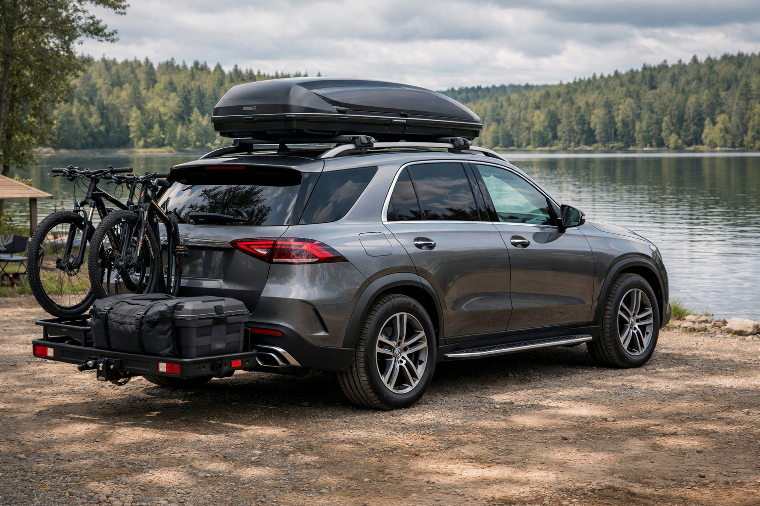 Qué montar en el Mercedes GLE W167 para viajes en familia y carga en el techo
