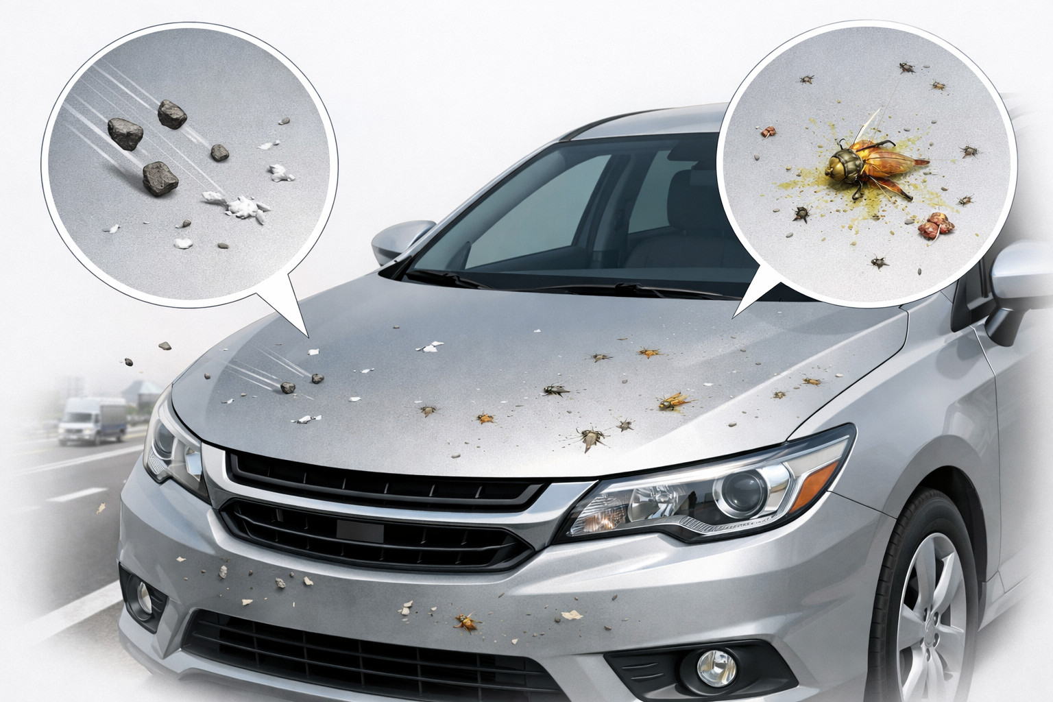 Qué hacer si el capó no deja de recibir impactos y insectos en carretera