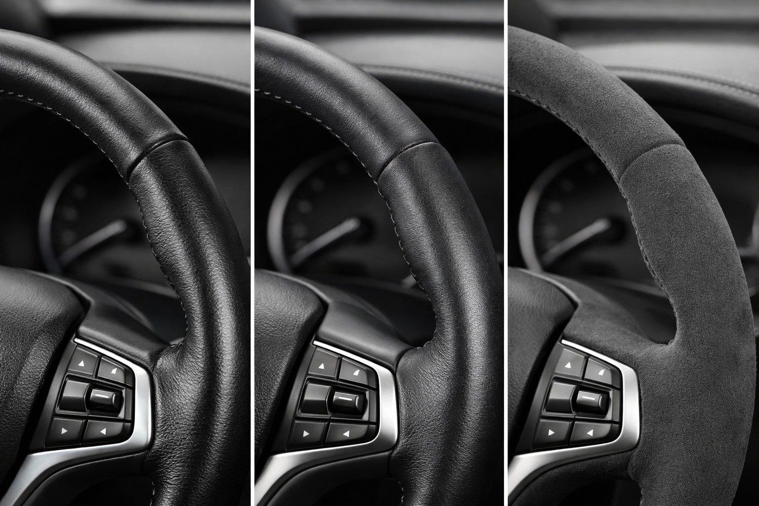 Qué material es mejor para una funda de volante: cuero, ecocuero o Alcantara
