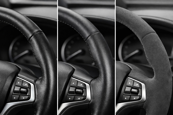 Qué material es mejor para una funda de volante: cuero, ecocuero o Alcantara Foto 1