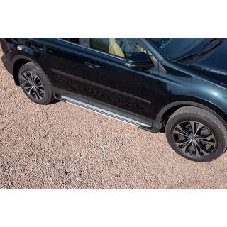 Estribos laterales OEM V4 Silver (2016-2018, 2 uds., aluminio) Toyota Rav 4 2013-2018 foto 1