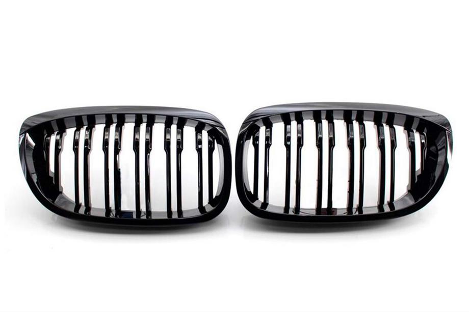 BMW 3 Series E46 1998-2006 Parrillas tipo riñón M-Look DPT (para Coupe 1998-2003, negro brillo) Foto 2