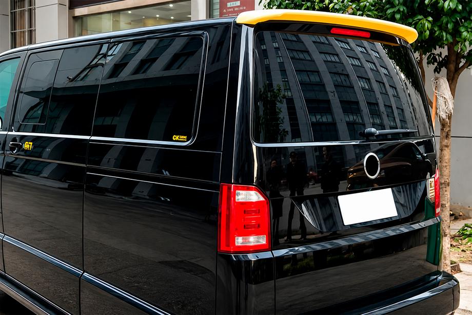 Volkswagen T5 Caravelle 2004-2010 Spoiler DPT (portón trasero, negro brillo) Image