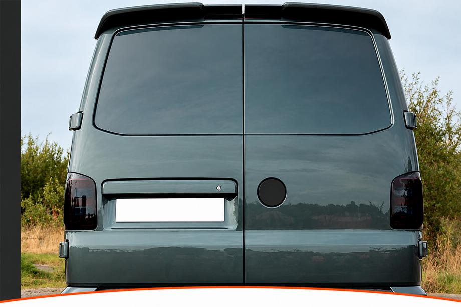 Volkswagen T5 2010-2015 Spoiler DPT (puertas batientes, negro brillo) Foto 1