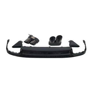 Difusor trasero con colas de escape S-Style Silver (para S / S-Line) Audi A6 C8 2018–2025