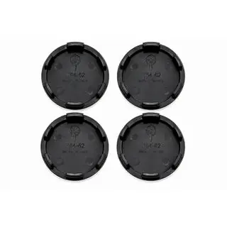Tapones centrales de llanta negros (64x62 mm, juego de 4) foto 2