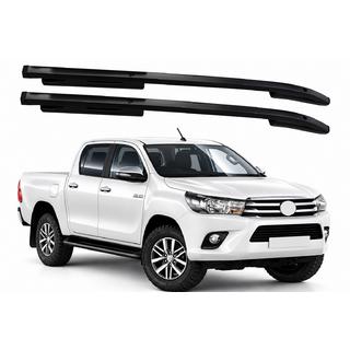 Barras longitudinales de techo OEM negras (aluminio) Toyota Hilux 2015-