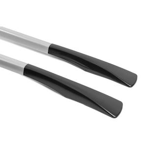 Barras longitudinales de techo originales grises (aluminio, montaje con cinta de doble cara) Nissan Qashqai 2010-2014 foto 4