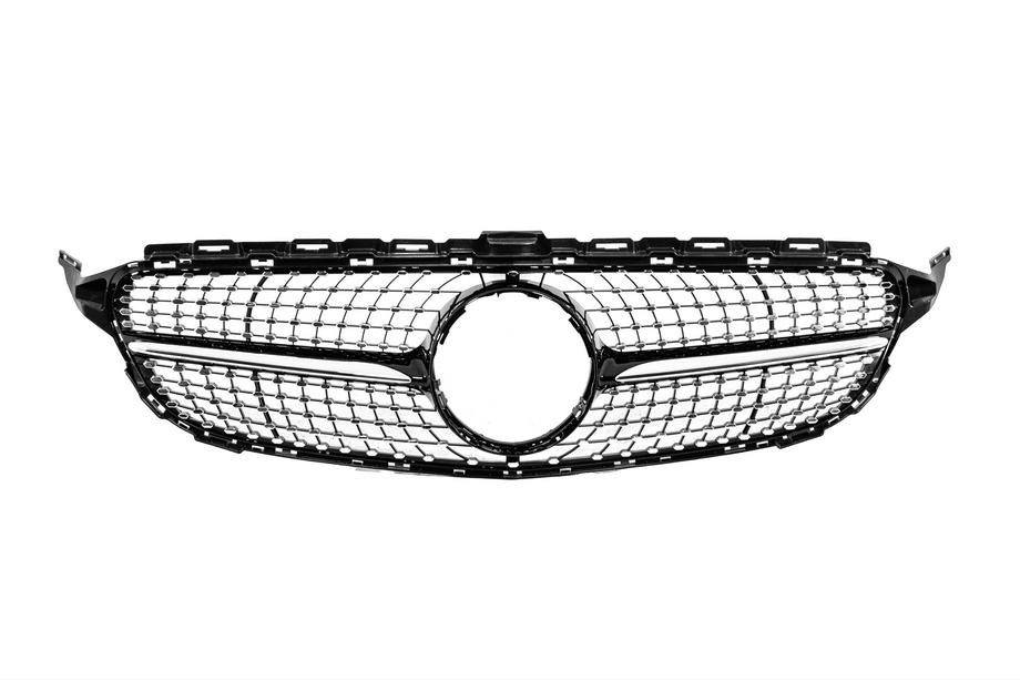 Mercedes C-class W205 2014-2021 Parrilla delantera Diamond Black (para Avantgarde/AMG-Line/C43 AMG) 2014-2021, sin cámara Foto 1
