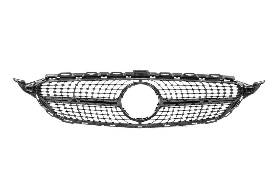 Mercedes C-class W205 2014-2021 Parrilla delantera Diamond Black (para Avantgarde/AMG-Line/C43 AMG) 2014-2021, sin cámara Foto 5