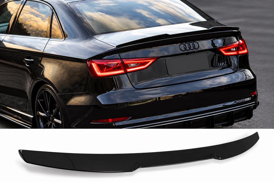 Audi A3 2012-2020 Alerón estilo M4 (para SD, negro brillo) Foto 1