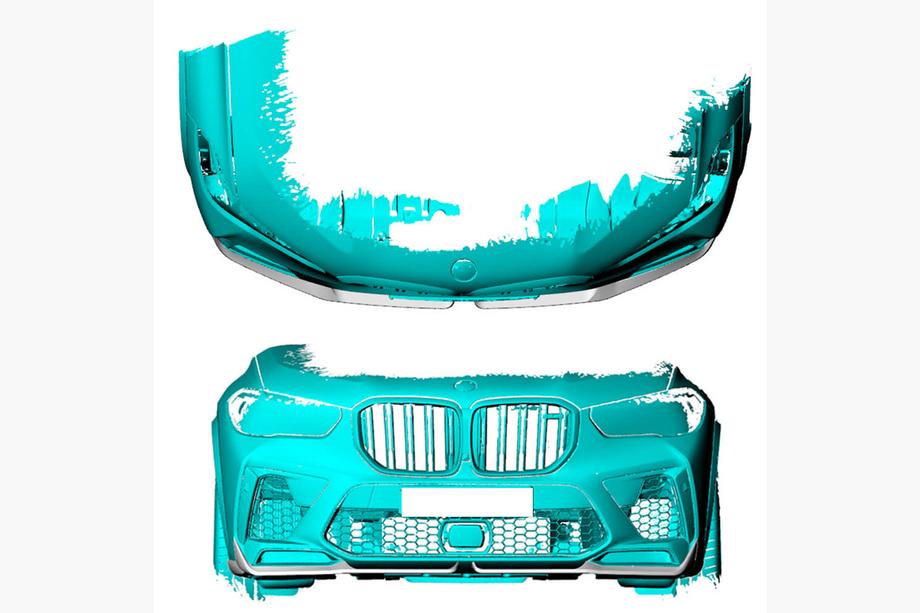 BMW X5 G05 2019–2026 Embellecedores de flap para paragolpes delantero Flap (2018-2022, carbono) Foto 2