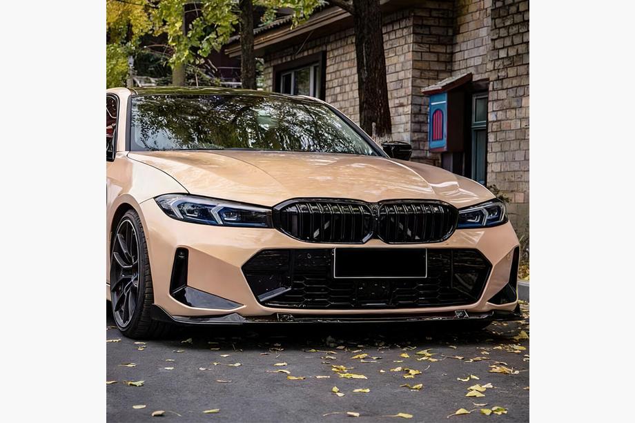 BMW 3 Series G20/G21 2018- Lip spoiler delantero para paragolpes Lip V5 (para M-Sport 2022+, carbono) Foto 1