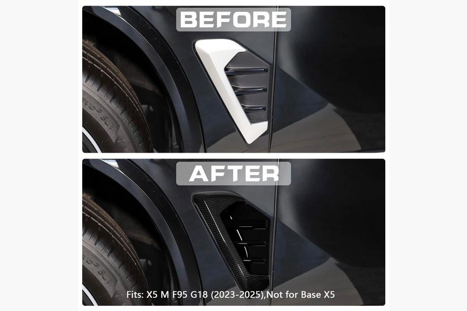 BMW X5 G05 2019–2026 Branquias de aleta (carbono + ABS) Foto 2
