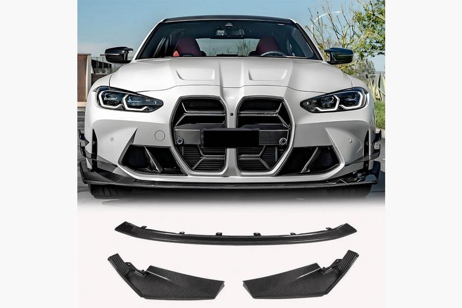 BMW 3 Series G20/G21 2018- Lip spoiler de parachoques delantero Lip V12 (para G80, carbono) Foto 1