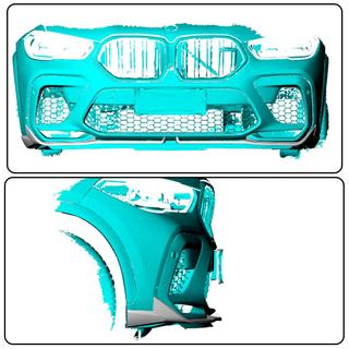 Embellecedores de flap para paragolpes delantero Flap (2018-2022, carbono) BMW X6 G06 2019–2027 foto 2