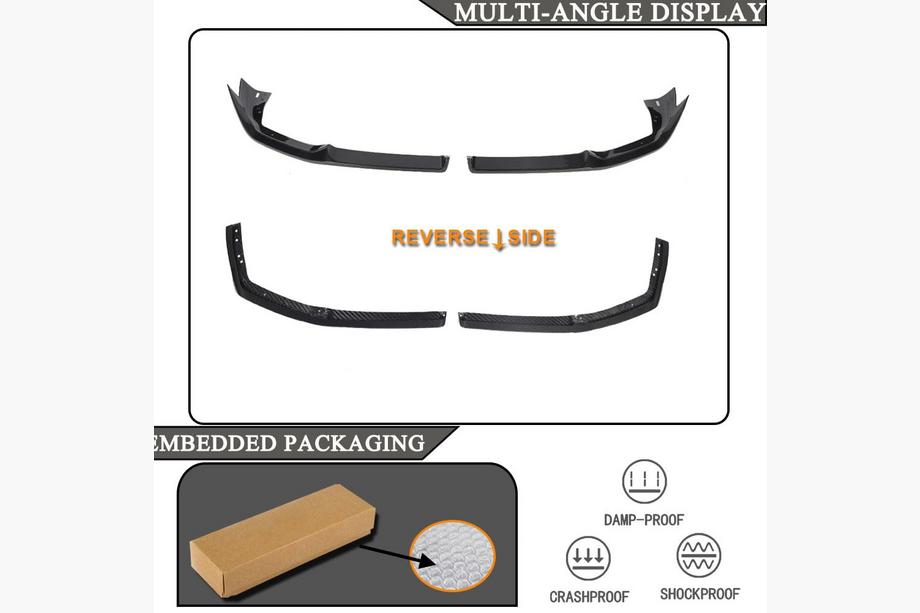 BMW X6 G06 2019–2027 Embellecedores de flap para paragolpes delantero Flap (2018-2022, carbono) Foto 5