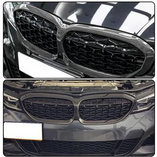 Parrillas tipo riñón Diamond Carbon (2018-2022) BMW 3 Series G20/G21 2018- foto 2