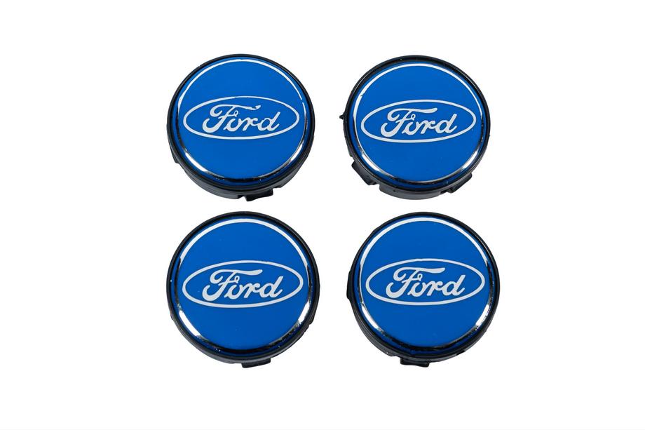 Ford Tapones centrales de llanta 59/55 mm, azul (4 uds) Foto 1